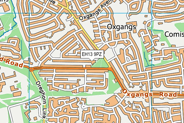 EH13 9PZ map - OS VectorMap District (Ordnance Survey)