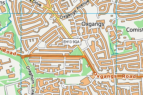 EH13 9QA map - OS VectorMap District (Ordnance Survey)