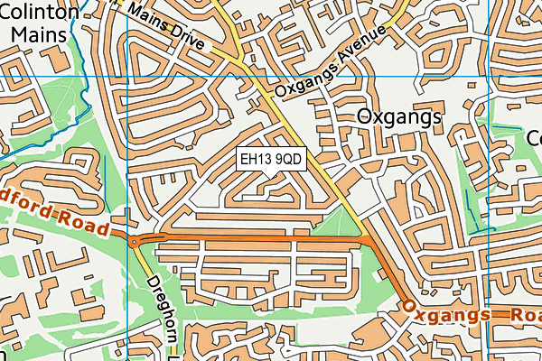 EH13 9QD map - OS VectorMap District (Ordnance Survey)