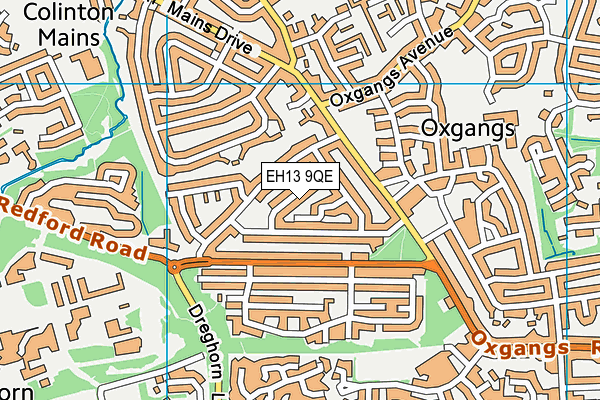 EH13 9QE map - OS VectorMap District (Ordnance Survey)