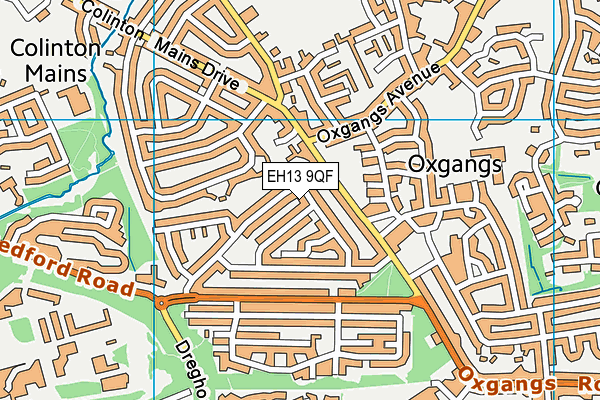 EH13 9QF map - OS VectorMap District (Ordnance Survey)