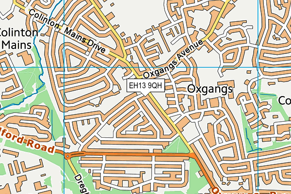 EH13 9QH map - OS VectorMap District (Ordnance Survey)