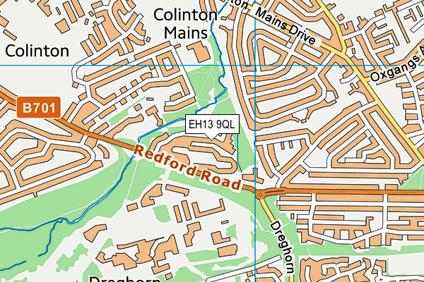 EH13 9QL map - OS VectorMap District (Ordnance Survey)