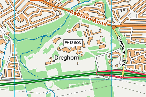 EH13 9QN map - OS VectorMap District (Ordnance Survey)