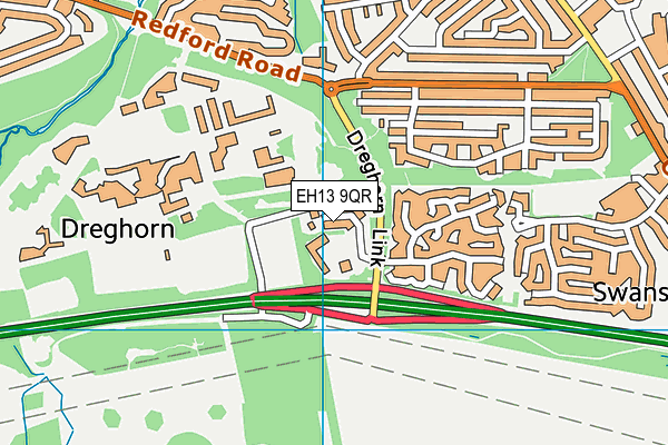 EH13 9QR map - OS VectorMap District (Ordnance Survey)