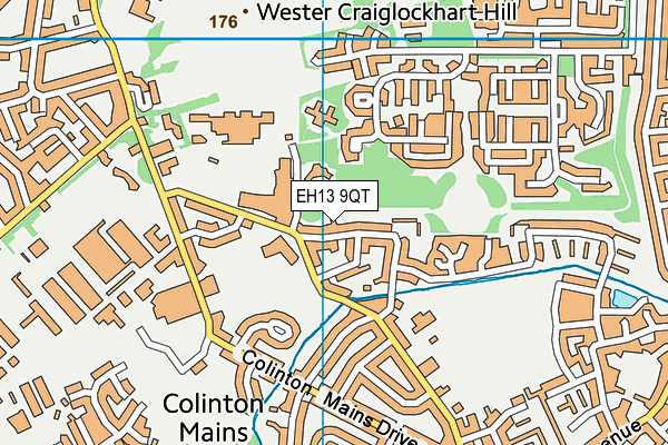 EH13 9QT map - OS VectorMap District (Ordnance Survey)