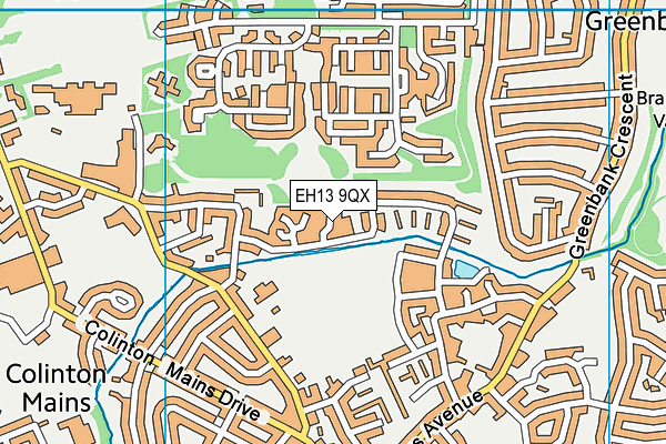 EH13 9QX map - OS VectorMap District (Ordnance Survey)