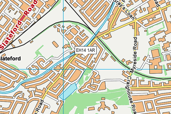EH14 1AR map - OS VectorMap District (Ordnance Survey)