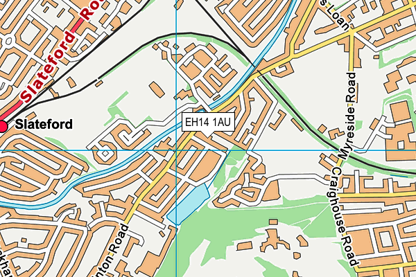 EH14 1AU map - OS VectorMap District (Ordnance Survey)
