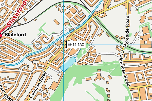 EH14 1AX map - OS VectorMap District (Ordnance Survey)