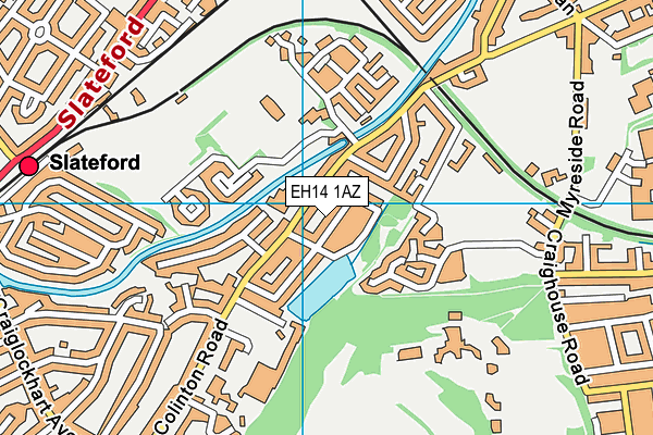 EH14 1AZ map - OS VectorMap District (Ordnance Survey)
