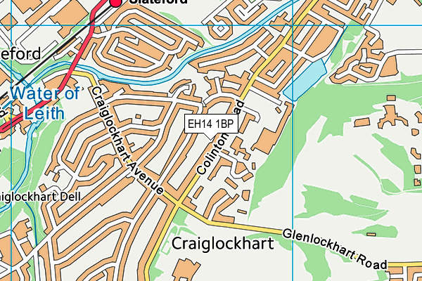 EH14 1BP map - OS VectorMap District (Ordnance Survey)