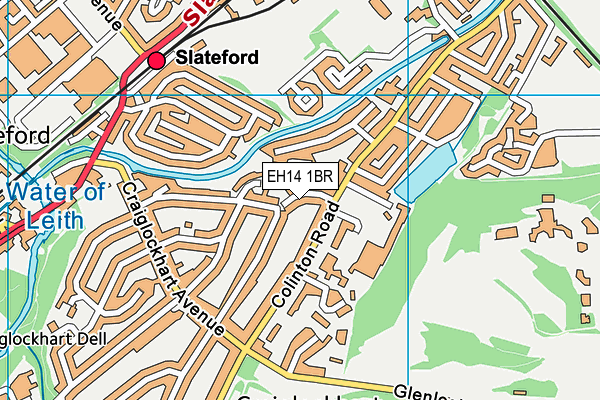 EH14 1BR map - OS VectorMap District (Ordnance Survey)