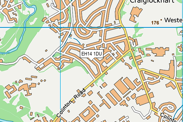 EH14 1DU map - OS VectorMap District (Ordnance Survey)