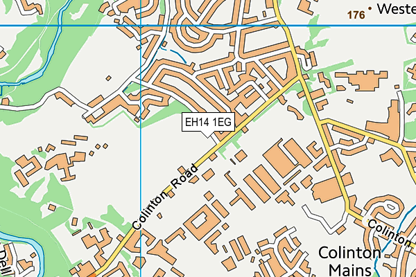 EH14 1EG map - OS VectorMap District (Ordnance Survey)