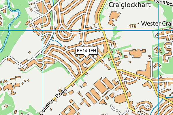 EH14 1EH map - OS VectorMap District (Ordnance Survey)
