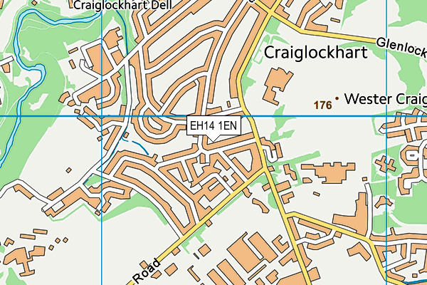 EH14 1EN map - OS VectorMap District (Ordnance Survey)