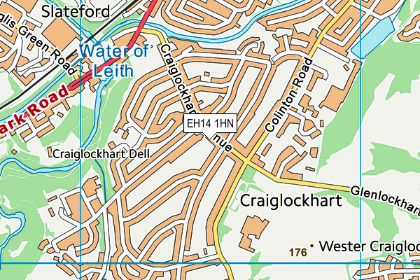 EH14 1HN map - OS VectorMap District (Ordnance Survey)