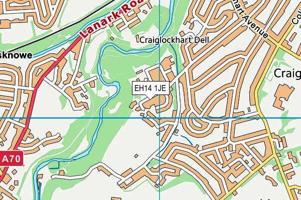 EH14 1JE map - OS VectorMap District (Ordnance Survey)