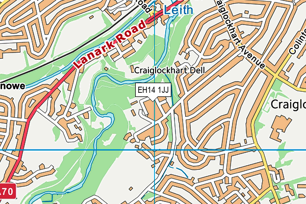 EH14 1JJ map - OS VectorMap District (Ordnance Survey)