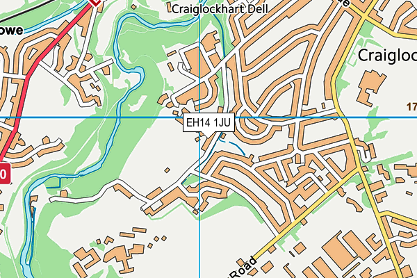EH14 1JU map - OS VectorMap District (Ordnance Survey)