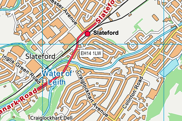 EH14 1LW map - OS VectorMap District (Ordnance Survey)