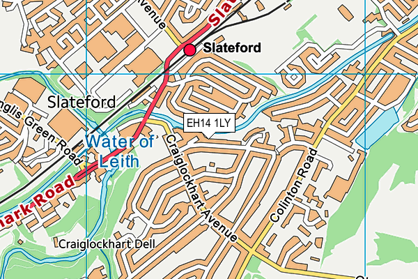 EH14 1LY map - OS VectorMap District (Ordnance Survey)