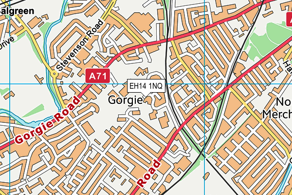EH14 1NQ map - OS VectorMap District (Ordnance Survey)