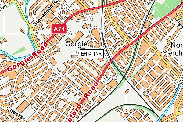 EH14 1NR map - OS VectorMap District (Ordnance Survey)