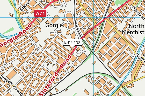 EH14 1NX map - OS VectorMap District (Ordnance Survey)