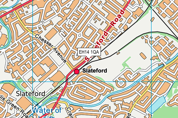 EH14 1QA map - OS VectorMap District (Ordnance Survey)