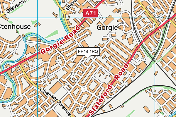 EH14 1RQ map - OS VectorMap District (Ordnance Survey)