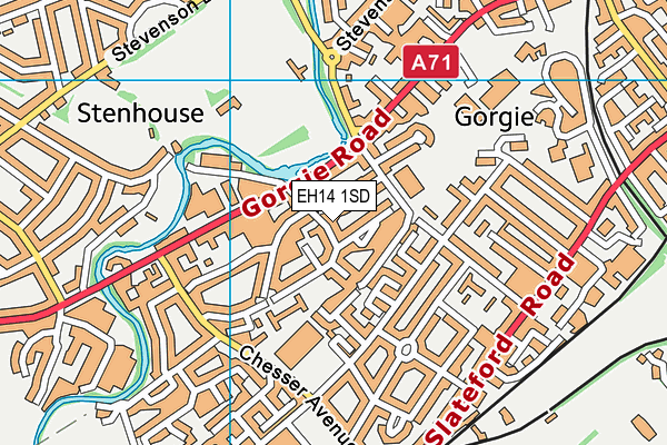 EH14 1SD map - OS VectorMap District (Ordnance Survey)