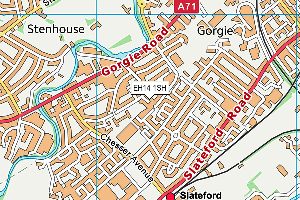 EH14 1SH map - OS VectorMap District (Ordnance Survey)