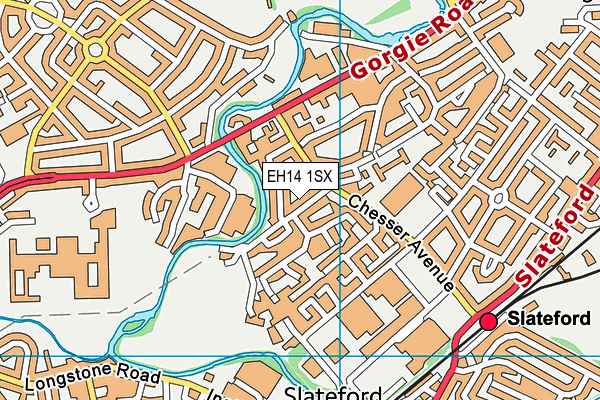 EH14 1SX map - OS VectorMap District (Ordnance Survey)