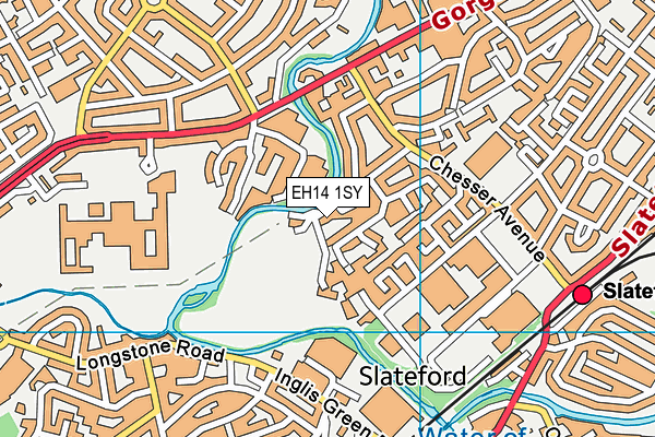 EH14 1SY map - OS VectorMap District (Ordnance Survey)