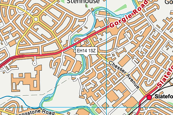 EH14 1SZ map - OS VectorMap District (Ordnance Survey)