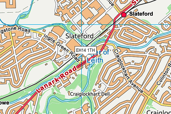 EH14 1TH map - OS VectorMap District (Ordnance Survey)