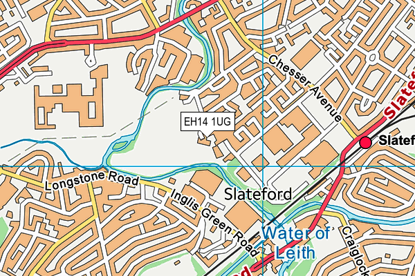 EH14 1UG map - OS VectorMap District (Ordnance Survey)