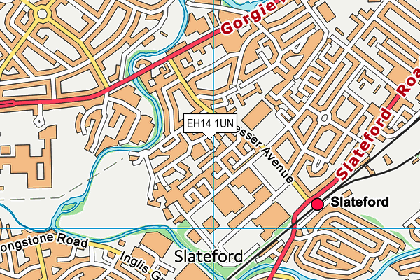 EH14 1UN map - OS VectorMap District (Ordnance Survey)