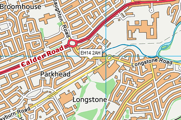 EH14 2AH map - OS VectorMap District (Ordnance Survey)