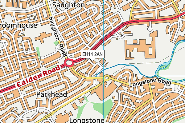 EH14 2AN map - OS VectorMap District (Ordnance Survey)