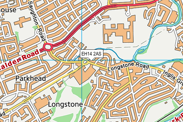 EH14 2AS map - OS VectorMap District (Ordnance Survey)