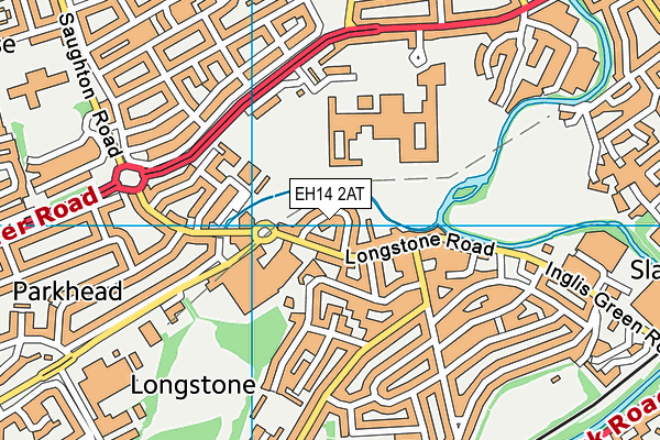 EH14 2AT map - OS VectorMap District (Ordnance Survey)