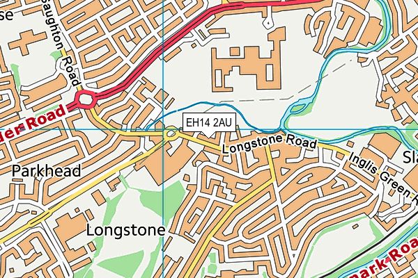 EH14 2AU map - OS VectorMap District (Ordnance Survey)