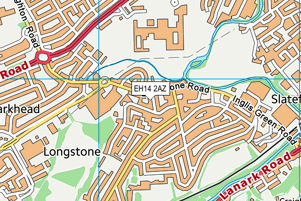 EH14 2AZ map - OS VectorMap District (Ordnance Survey)