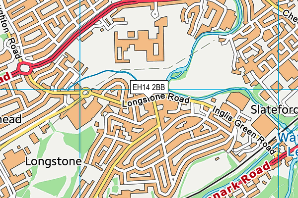 EH14 2BB map - OS VectorMap District (Ordnance Survey)