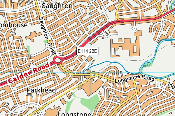 EH14 2BE map - OS VectorMap District (Ordnance Survey)