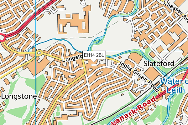 EH14 2BL map - OS VectorMap District (Ordnance Survey)