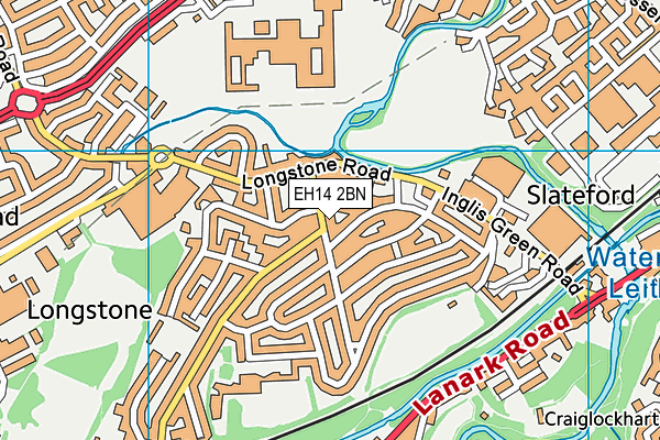 EH14 2BN map - OS VectorMap District (Ordnance Survey)